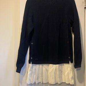 Lacoste tennis sweater dress with pleats